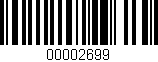 Código de barras (EAN, GTIN, SKU, ISBN): '00002699'