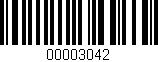 Código de barras (EAN, GTIN, SKU, ISBN): '00003042'