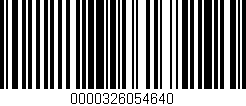 Código de barras (EAN, GTIN, SKU, ISBN): '0000326054640'