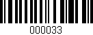 Código de barras (EAN, GTIN, SKU, ISBN): '000033'