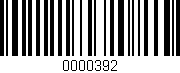 Código de barras (EAN, GTIN, SKU, ISBN): '0000392'