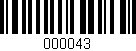 Código de barras (EAN, GTIN, SKU, ISBN): '000043'