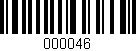 Código de barras (EAN, GTIN, SKU, ISBN): '000046'