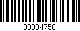 Código de barras (EAN, GTIN, SKU, ISBN): '00004750'
