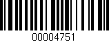 Código de barras (EAN, GTIN, SKU, ISBN): '00004751'