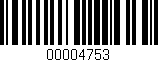 Código de barras (EAN, GTIN, SKU, ISBN): '00004753'