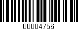 Código de barras (EAN, GTIN, SKU, ISBN): '00004756'