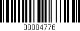 Código de barras (EAN, GTIN, SKU, ISBN): '00004776'