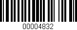 Código de barras (EAN, GTIN, SKU, ISBN): '00004832'