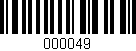 Código de barras (EAN, GTIN, SKU, ISBN): '000049'