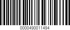 Código de barras (EAN, GTIN, SKU, ISBN): '0000490011494'
