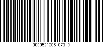 Código de barras (EAN, GTIN, SKU, ISBN): '0000521306_078_3'