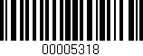 Código de barras (EAN, GTIN, SKU, ISBN): '00005318'