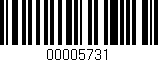 Código de barras (EAN, GTIN, SKU, ISBN): '00005731'