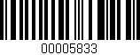 Código de barras (EAN, GTIN, SKU, ISBN): '00005833'