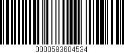 Código de barras (EAN, GTIN, SKU, ISBN): '0000583604534'