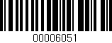 Código de barras (EAN, GTIN, SKU, ISBN): '00006051'