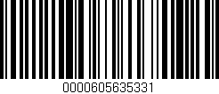 Código de barras (EAN, GTIN, SKU, ISBN): '0000605635331'