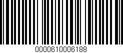 Código de barras (EAN, GTIN, SKU, ISBN): '0000610006188'