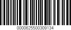 Código de barras (EAN, GTIN, SKU, ISBN): '0000625500309134'