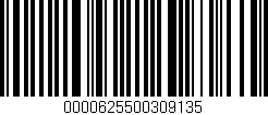 Código de barras (EAN, GTIN, SKU, ISBN): '0000625500309135'