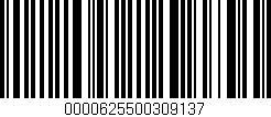 Código de barras (EAN, GTIN, SKU, ISBN): '0000625500309137'