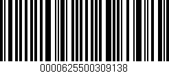 Código de barras (EAN, GTIN, SKU, ISBN): '0000625500309138'