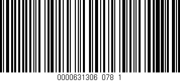 Código de barras (EAN, GTIN, SKU, ISBN): '0000631306_078_1'