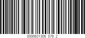 Código de barras (EAN, GTIN, SKU, ISBN): '0000631306_078_2'