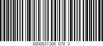 Código de barras (EAN, GTIN, SKU, ISBN): '0000631306_078_3'