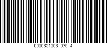 Código de barras (EAN, GTIN, SKU, ISBN): '0000631306_078_4'