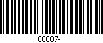 Código de barras (EAN, GTIN, SKU, ISBN): '00007-1'