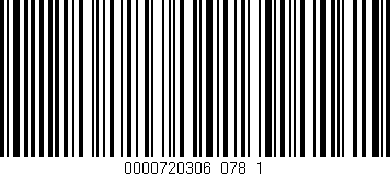 Código de barras (EAN, GTIN, SKU, ISBN): '0000720306_078_1'