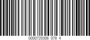 Código de barras (EAN, GTIN, SKU, ISBN): '0000720306_078_4'