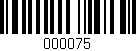 Código de barras (EAN, GTIN, SKU, ISBN): '000075'