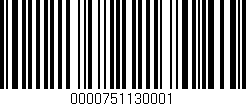 Código de barras (EAN, GTIN, SKU, ISBN): '0000751130001'