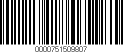 Código de barras (EAN, GTIN, SKU, ISBN): '0000751509807'