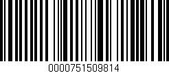 Código de barras (EAN, GTIN, SKU, ISBN): '0000751509814'