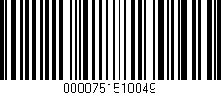 Código de barras (EAN, GTIN, SKU, ISBN): '0000751510049'