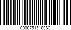 Código de barras (EAN, GTIN, SKU, ISBN): '0000751510063'