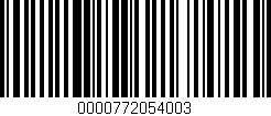 Código de barras (EAN, GTIN, SKU, ISBN): '0000772054003'