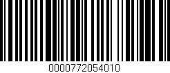 Código de barras (EAN, GTIN, SKU, ISBN): '0000772054010'
