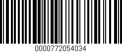 Código de barras (EAN, GTIN, SKU, ISBN): '0000772054034'