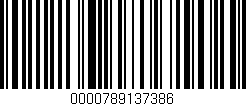 Código de barras (EAN, GTIN, SKU, ISBN): '0000789137386'