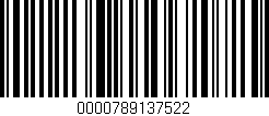 Código de barras (EAN, GTIN, SKU, ISBN): '0000789137522'