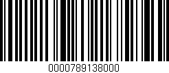 Código de barras (EAN, GTIN, SKU, ISBN): '0000789138000'