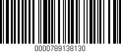 Código de barras (EAN, GTIN, SKU, ISBN): '0000789138130'