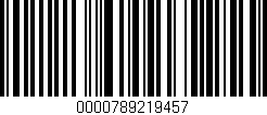 Código de barras (EAN, GTIN, SKU, ISBN): '0000789219457'
