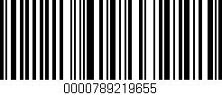 Código de barras (EAN, GTIN, SKU, ISBN): '0000789219655'