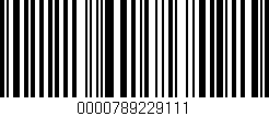Código de barras (EAN, GTIN, SKU, ISBN): '0000789229111'